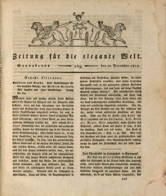 Zeitung für die elegante Welt Samstag 20. Dezember 1817