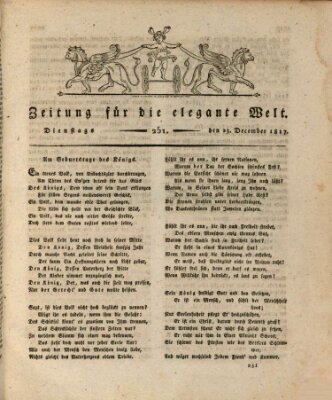 Zeitung für die elegante Welt Dienstag 23. Dezember 1817