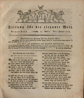 Zeitung für die elegante Welt Donnerstag 1. Januar 1818