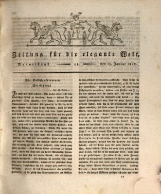 Zeitung für die elegante Welt Donnerstag 15. Januar 1818