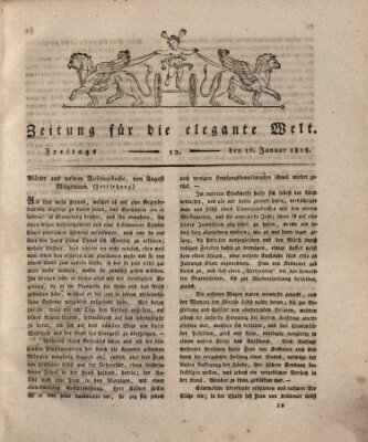 Zeitung für die elegante Welt Freitag 16. Januar 1818