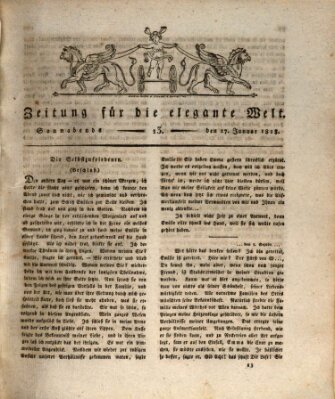 Zeitung für die elegante Welt Samstag 17. Januar 1818