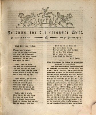 Zeitung für die elegante Welt Samstag 31. Januar 1818