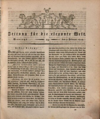 Zeitung für die elegante Welt Montag 9. Februar 1818