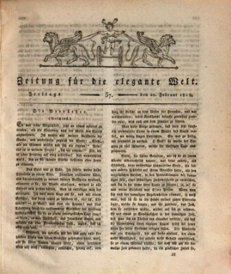 Zeitung für die elegante Welt Freitag 20. Februar 1818