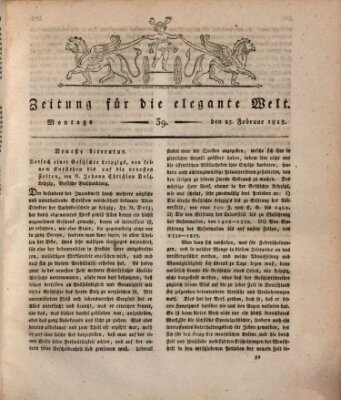 Zeitung für die elegante Welt Montag 23. Februar 1818