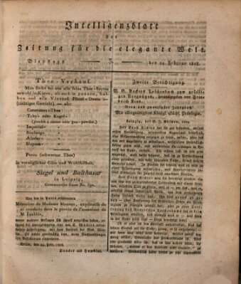 Zeitung für die elegante Welt Dienstag 24. Februar 1818