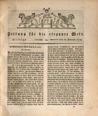 Zeitung für die elegante Welt Freitag 27. Februar 1818