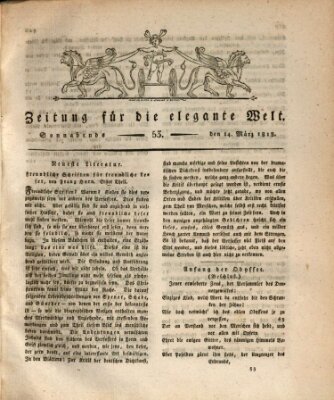 Zeitung für die elegante Welt Samstag 14. März 1818