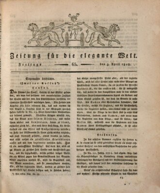 Zeitung für die elegante Welt Freitag 3. April 1818