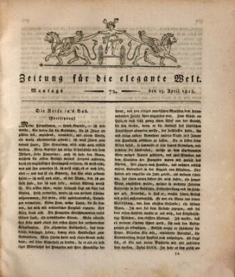 Zeitung für die elegante Welt Montag 13. April 1818