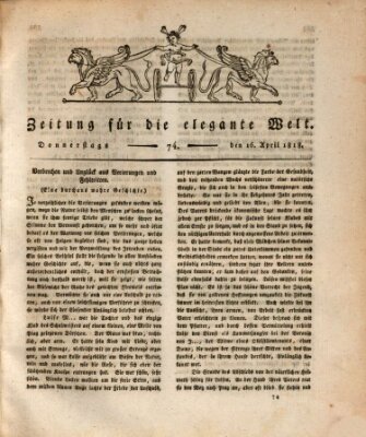 Zeitung für die elegante Welt Donnerstag 16. April 1818