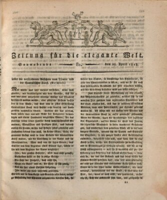 Zeitung für die elegante Welt Samstag 25. April 1818