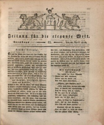 Zeitung für die elegante Welt Dienstag 28. April 1818