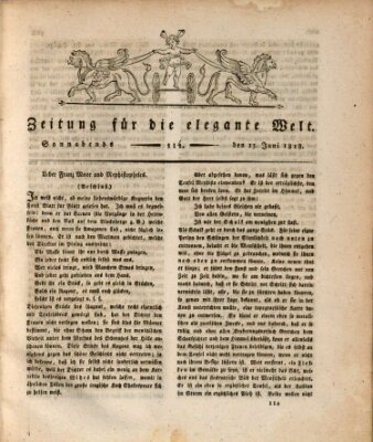 Zeitung für die elegante Welt Samstag 13. Juni 1818