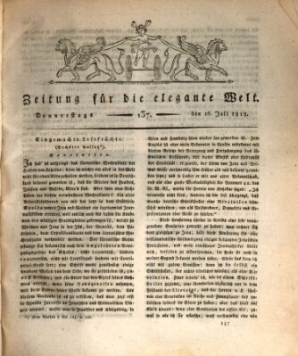 Zeitung für die elegante Welt Donnerstag 16. Juli 1818