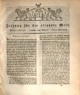 Zeitung für die elegante Welt Donnerstag 23. Juli 1818