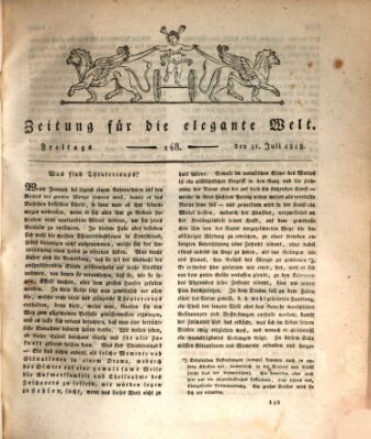 Zeitung für die elegante Welt Freitag 31. Juli 1818