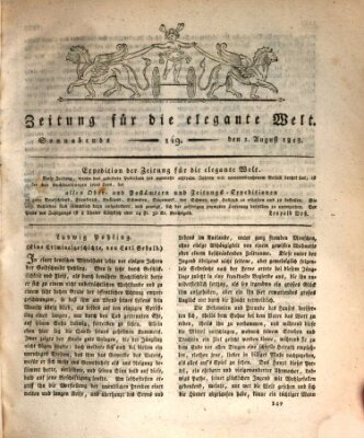 Zeitung für die elegante Welt Samstag 1. August 1818