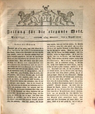 Zeitung für die elegante Welt Montag 3. August 1818