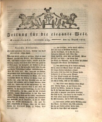 Zeitung für die elegante Welt Samstag 15. August 1818