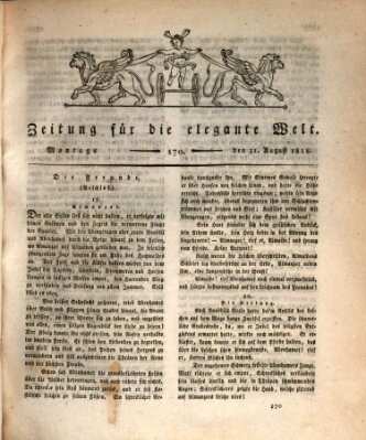 Zeitung für die elegante Welt Montag 31. August 1818