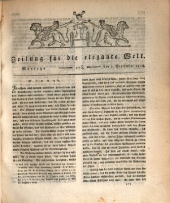 Zeitung für die elegante Welt Montag 7. September 1818