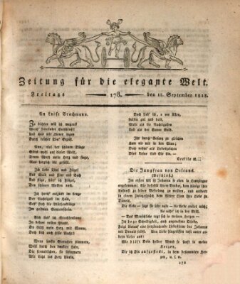 Zeitung für die elegante Welt Freitag 11. September 1818