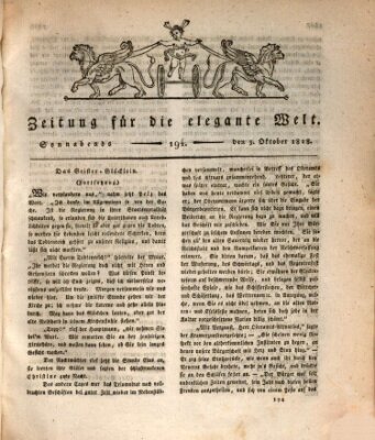 Zeitung für die elegante Welt Samstag 3. Oktober 1818