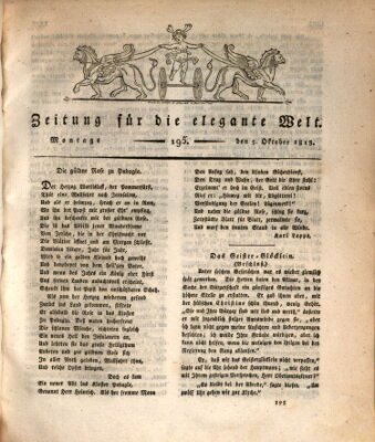 Zeitung für die elegante Welt Montag 5. Oktober 1818