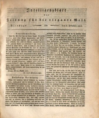 Zeitung für die elegante Welt Dienstag 6. Oktober 1818