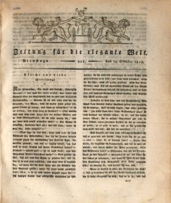 Zeitung für die elegante Welt Dienstag 13. Oktober 1818