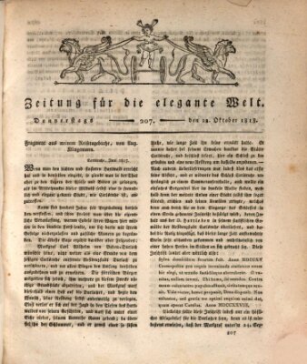 Zeitung für die elegante Welt Donnerstag 22. Oktober 1818