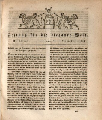 Zeitung für die elegante Welt Dienstag 27. Oktober 1818