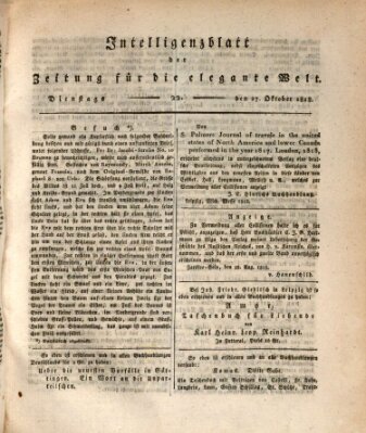 Zeitung für die elegante Welt Dienstag 27. Oktober 1818