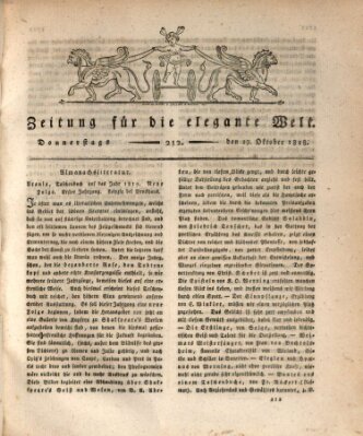 Zeitung für die elegante Welt Donnerstag 29. Oktober 1818