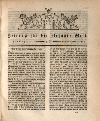 Zeitung für die elegante Welt Freitag 30. Oktober 1818