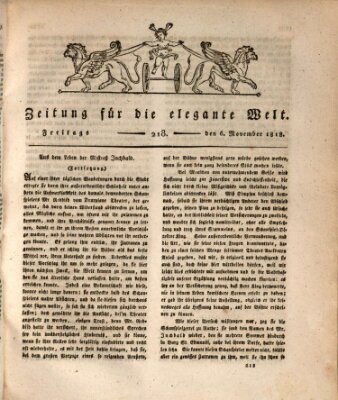 Zeitung für die elegante Welt Freitag 6. November 1818