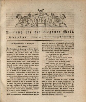 Zeitung für die elegante Welt Donnerstag 12. November 1818
