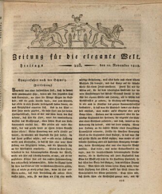 Zeitung für die elegante Welt Freitag 20. November 1818