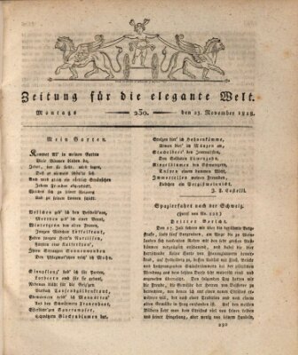 Zeitung für die elegante Welt Montag 23. November 1818