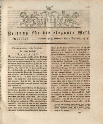 Zeitung für die elegante Welt Montag 7. Dezember 1818