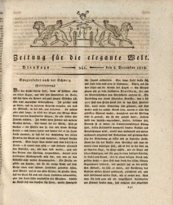 Zeitung für die elegante Welt Dienstag 8. Dezember 1818