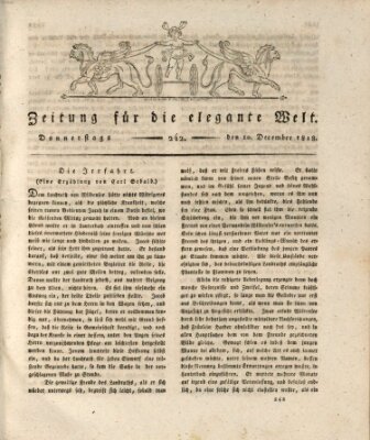 Zeitung für die elegante Welt Donnerstag 10. Dezember 1818