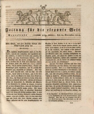 Zeitung für die elegante Welt Samstag 19. Dezember 1818