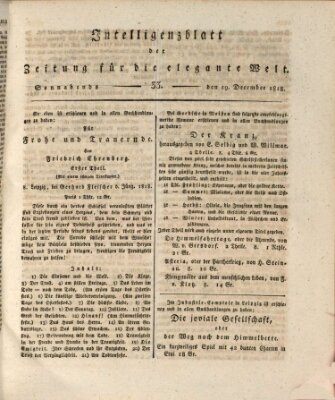 Zeitung für die elegante Welt Samstag 19. Dezember 1818