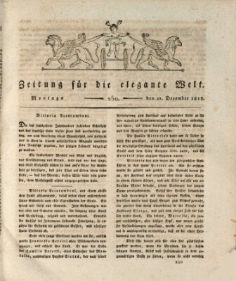 Zeitung für die elegante Welt Montag 21. Dezember 1818