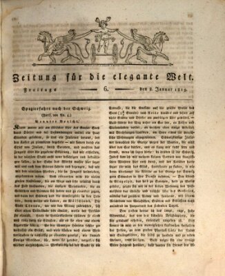 Zeitung für die elegante Welt Freitag 8. Januar 1819