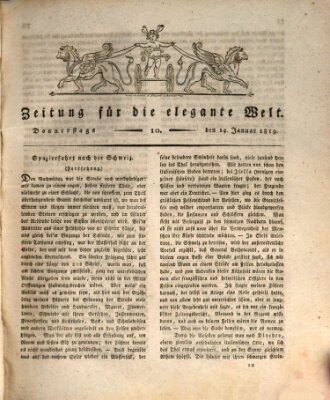 Zeitung für die elegante Welt Donnerstag 14. Januar 1819