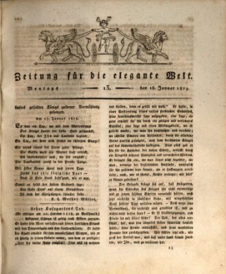 Zeitung für die elegante Welt Montag 18. Januar 1819